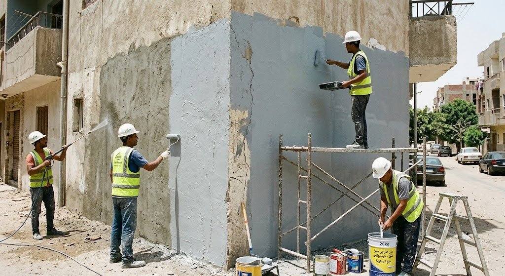 أهمية العزل المائي قبل دهان الواجهات الخارجية